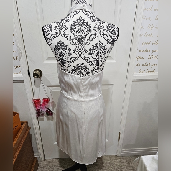 EUC Socialite White Dress Asymmetrical Backless Medium Wedding Bride - Picture 7 of 12